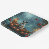 Dalmatische kerstreis papieren bordje (Gebogen)