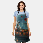 Dalmatische kerstreis schort (Gedragen)