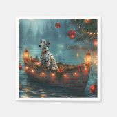 Dalmatische kerstreis servet (Voorkant)