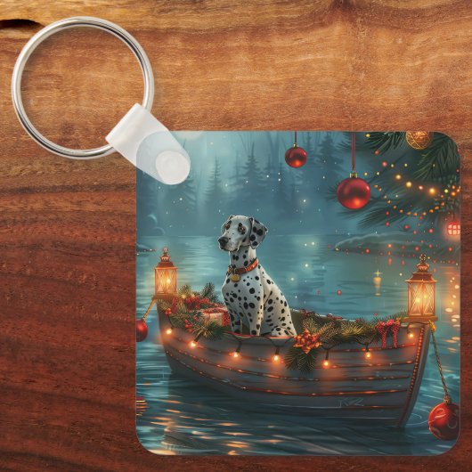 Dalmatische kerstreis sleutelhanger (Voorkant)