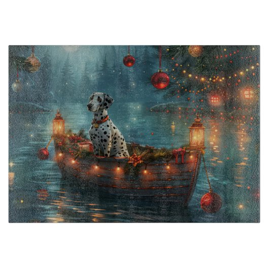 Dalmatische kerstreis snijplank (Voorkant)