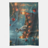 Dalmatische kerstreis theedoek (Verticaal)