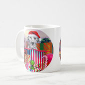 Dalmatische kerstverrassing koffiemok (Voorkant links)