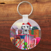 Dalmatische kerstverrassing sleutelhanger (Voorkant)