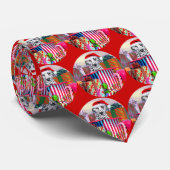 Dalmatische kerstverrassing stropdas (Opgerold)