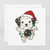 Dalmatische kerstwinterkotterhonden feestdagenkaart (Voorkant / Achterkant)