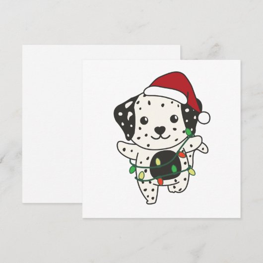 Dalmatische kerstwinterkotterhonden feestdagenkaart (Voorkant / Achterkant)