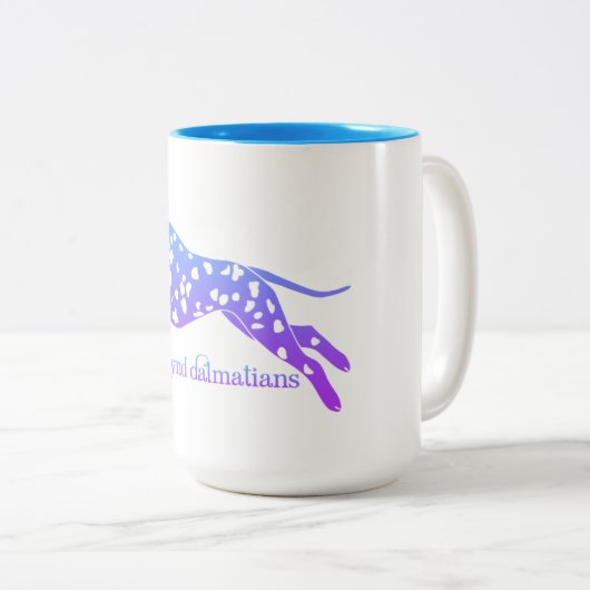 Dalmatische koffie-mok tweekleurige koffiemok (Voorkant rechts)