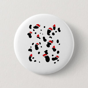 Dalmatische Kostuumhond Kerst Kinder Vrouwen Manne Ronde Button 5,7 Cm