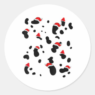 Dalmatische Kostuumhond Kerst Kinder Vrouwen Manne Ronde Sticker