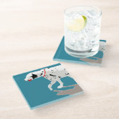 Dalmatische kunst glazen onderzetter (Schuin)