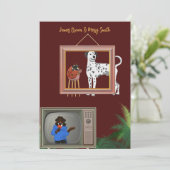 Dalmatische & Ladybug bruiloft Kaart (Staand voorkant)