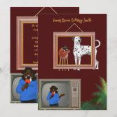 Dalmatische & Ladybug bruiloft Kaart (Voorkant / Achterkant)