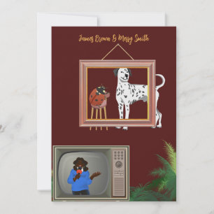 Dalmatische & Ladybug bruiloft Kaart