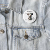 Dalmatische (lever) Geschiedenis Ontwerp Ronde Button 5,7 Cm (In situ)