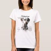 Dalmatische (lever) Geschiedenis Ontwerp T-shirt (Voorkant)