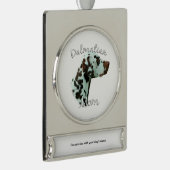Dalmatische (lever) Moeder 2 Verzilverd Banner Ornament (Rechts)