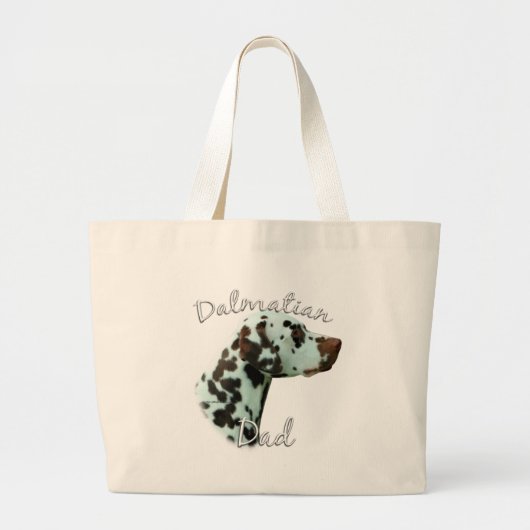 Dalmatische (lever) Papa 2 Grote Tote Bag (Voorkant)