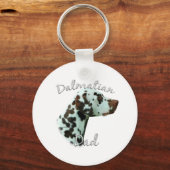Dalmatische (lever) Papa 2 Sleutelhanger (Voorkant)