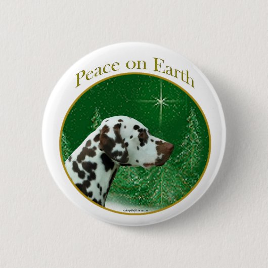 Dalmatische (lever) vrede ronde button 5,7 cm (Voorkant)