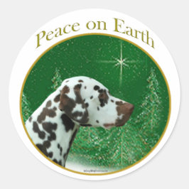 Dalmatische (lever) vrede ronde sticker