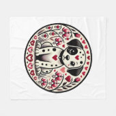 Dalmatische Liefde Fleece Deken (Voorkant (Horizontaal))