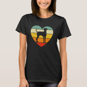 Dalmatische Liefde Retro Hart - Dalmatische Eigen T-shirt