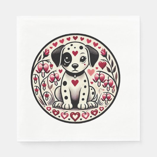 Dalmatische liefde servet (Voorkant)