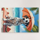 Dalmatische luxe strandscène legpuzzel (Horizontaal)