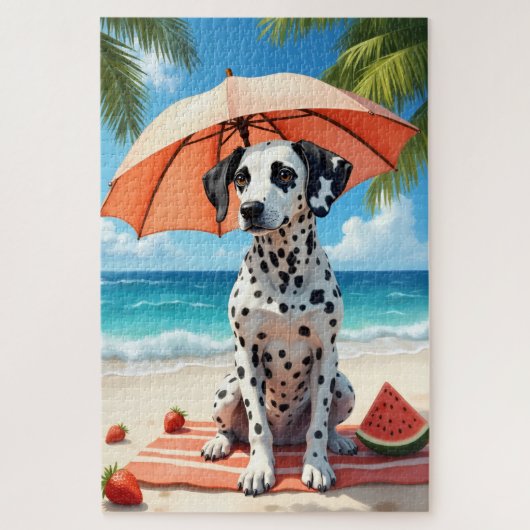 Dalmatische luxe strandscène legpuzzel (Verticaal)