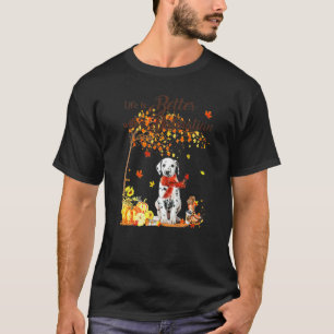 Dalmatische Maple Tree Thanksgiving Dag Leuke Hond T-shirt