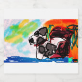 Dalmatische minnaar stijl sparkling wijnetiket (Enkel label)