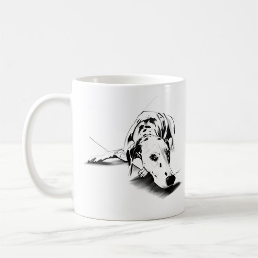 Dalmatische mok – met de hand getekende gevlekte h (Links)