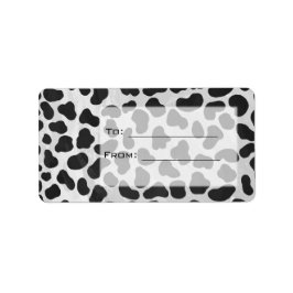 Dalmatische Monogrtam Black en White Prints Etiket
