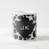 Dalmatische Monogrtam Black en White Prints Grote Koffiekop (Voorkant)