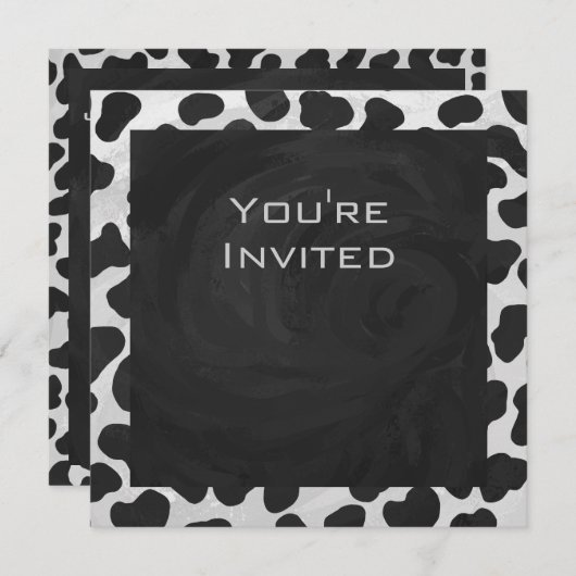 Dalmatische Monogrtam Black en White Prints Kaart (Voorkant / Achterkant)