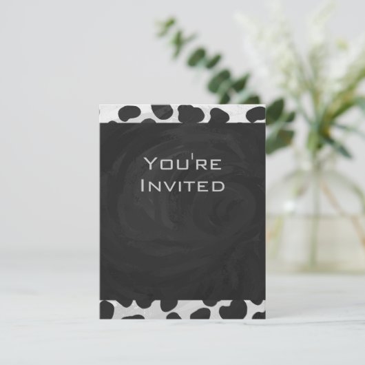 Dalmatische Monogrtam Black en White Prints Kaart (Staand voorkant)