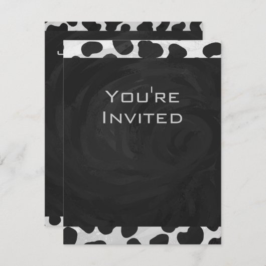 Dalmatische Monogrtam Black en White Prints Kaart (Voorkant / Achterkant)