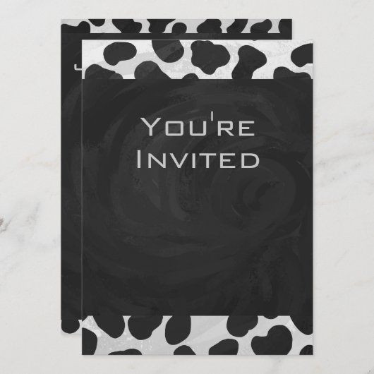 Dalmatische Monogrtam Black en White Prints Kaart (Voorkant / Achterkant)