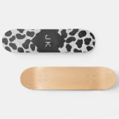 Dalmatische Monogrtam Black en White Prints Persoonlijk Skateboard (Horizontaal)