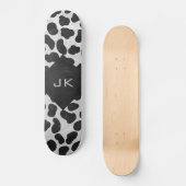 Dalmatische Monogrtam Black en White Prints Persoonlijk Skateboard (Voorkant)