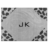 Dalmatische Monogrtam Black en White Prints Snijplank (Voorkant)