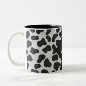 Dalmatische Monogrtam Black en White Prints Tweekleurige Koffiemok (Links)