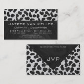 Dalmatische Monogrtam Black en White Prints Visitekaartje (Voorkant / Achterkant)