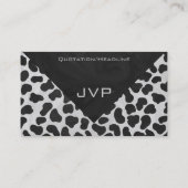 Dalmatische Monogrtam Black en White Prints Visitekaartje (Achterkant)