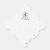 Dalmatische opgevulde hondenschets, zwart bedankdoosjes (Uitgevouwen)