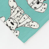 Dalmatische opgevulde hondenschets, zwart fleece deken (Hoek)