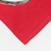 Dalmatische opgevulde hondenschets, zwart fleece deken (Hoek)