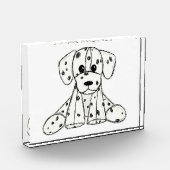 Dalmatische opgevulde hondenschets, zwart fotoblokken (Links)