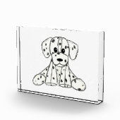 Dalmatische opgevulde hondenschets, zwart fotoblokken (Rechts)